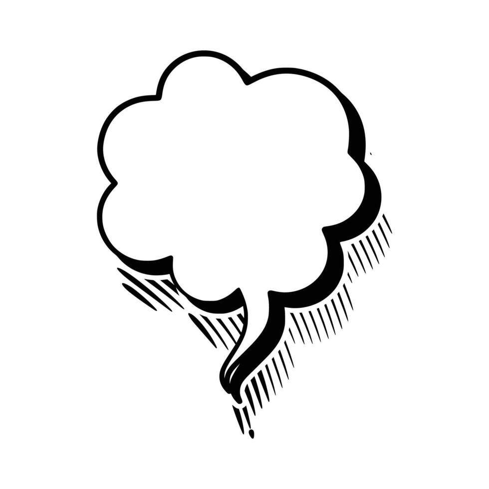 Modern Dialogue Bubble with Outline Shadow Illustration vector