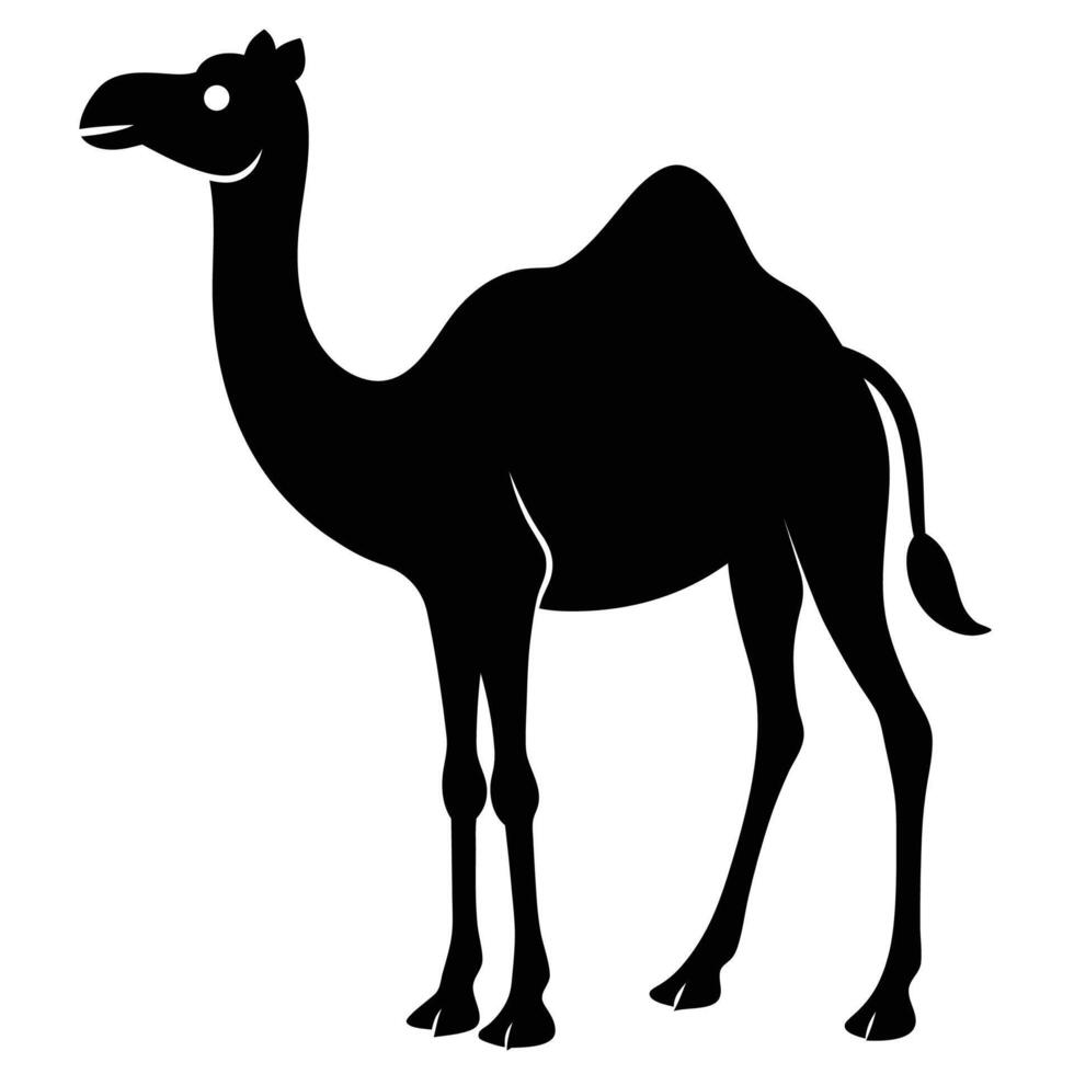 Camel Silhouette Art Icon in Elegant Shape vector