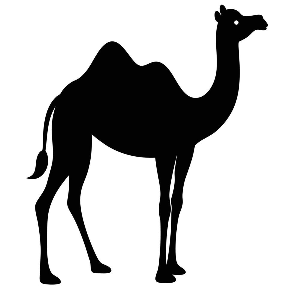 Camel Silhouette Art Icon in Outdoor Design vector