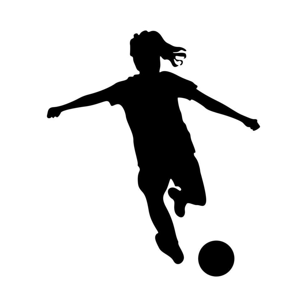 Abstract wireframe silhouette of a soccer, football player vector