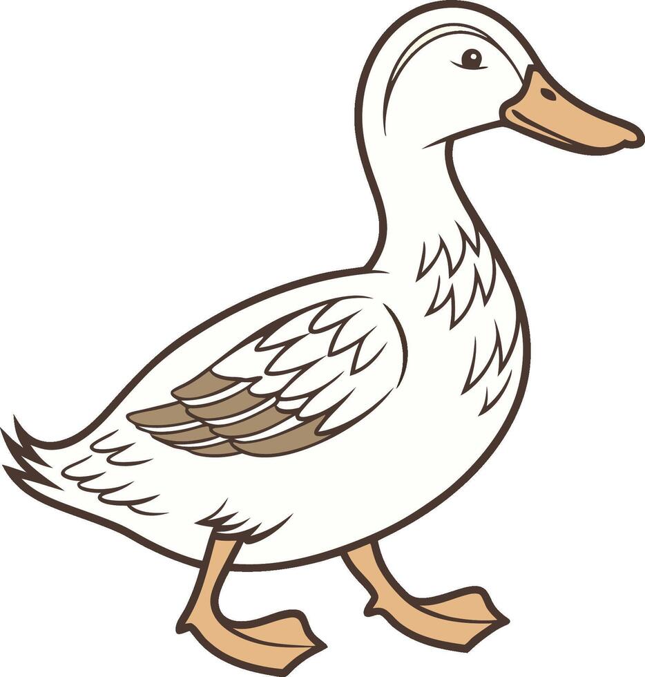 A cartoon duck on a white background vector