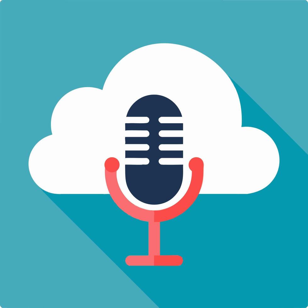 a Cloud with Microphone vector
