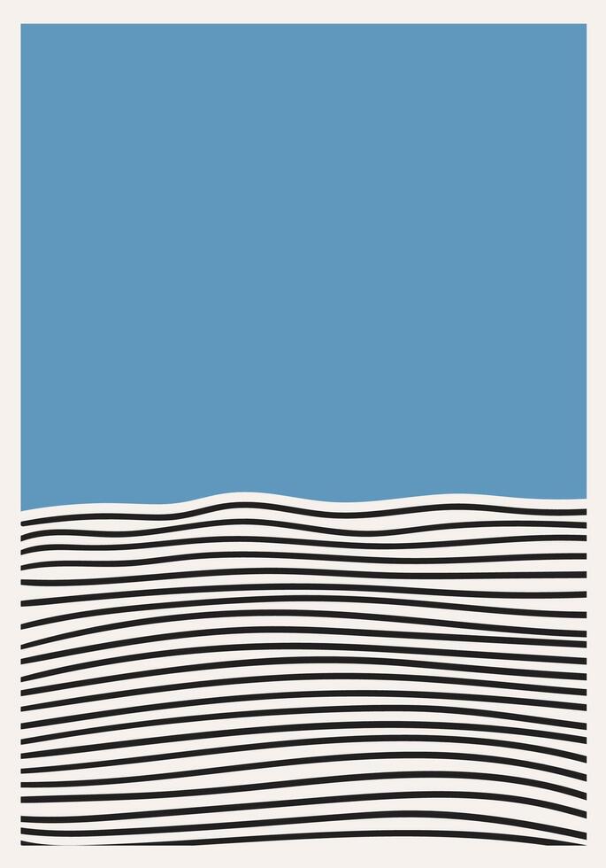 Abstract creative minimal artistic hand sketched compositions ideal for wall decoration, as postcard or brochure design vector