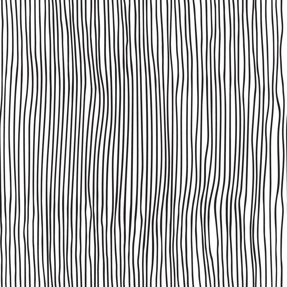 PrintSeamless design for textiles, wallpapers, and prints. Hand drawn thin black wavy vertical lines pattern on a white background. vector