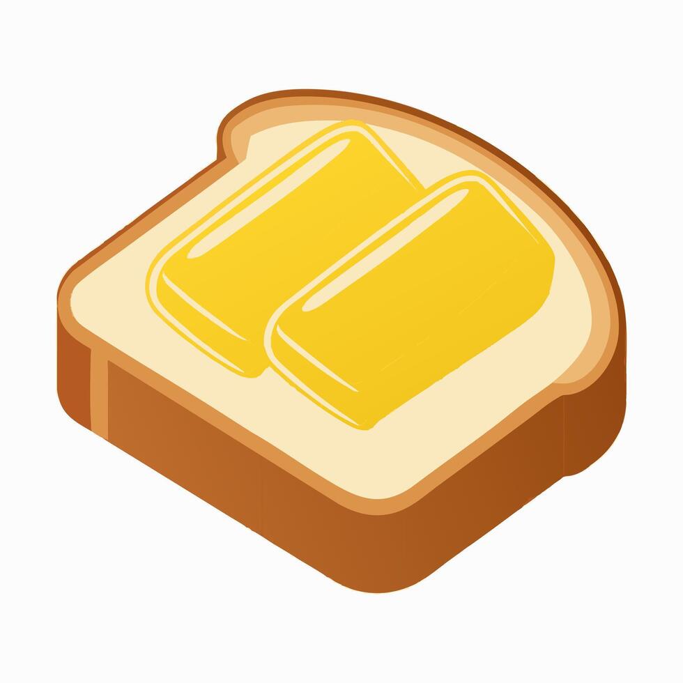 Bread with Butter Breakfast vector