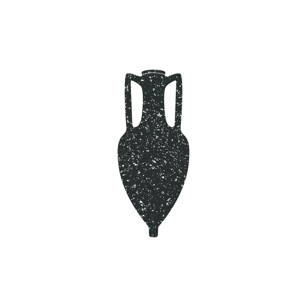 silhouette of ancient Greek antique amphora vector