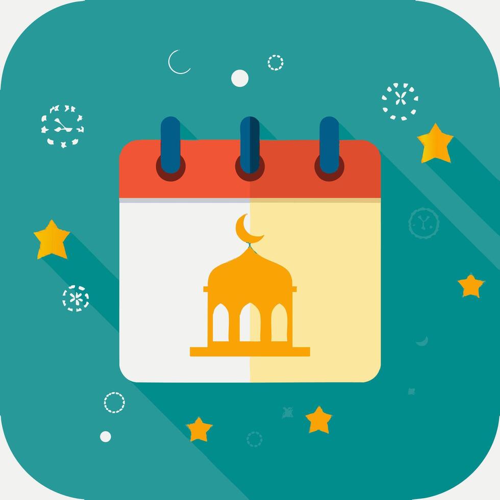 Calendar with Ramadan Dates vector