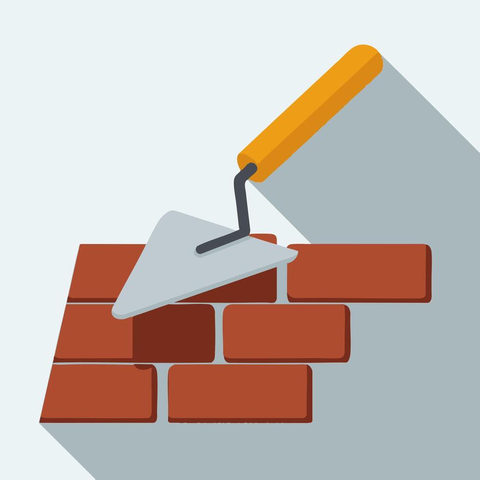 Cement with Trowel vector