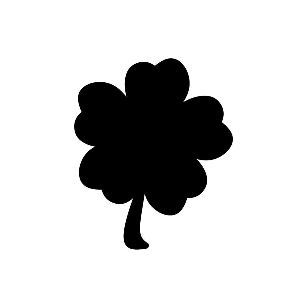 Black Solid Leaf Flower for Logo and Decoration vector
