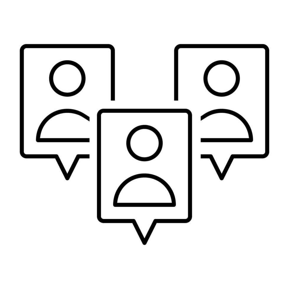 Social network line icon, concept illustration, outline symbol, sign, linear symbol. vector