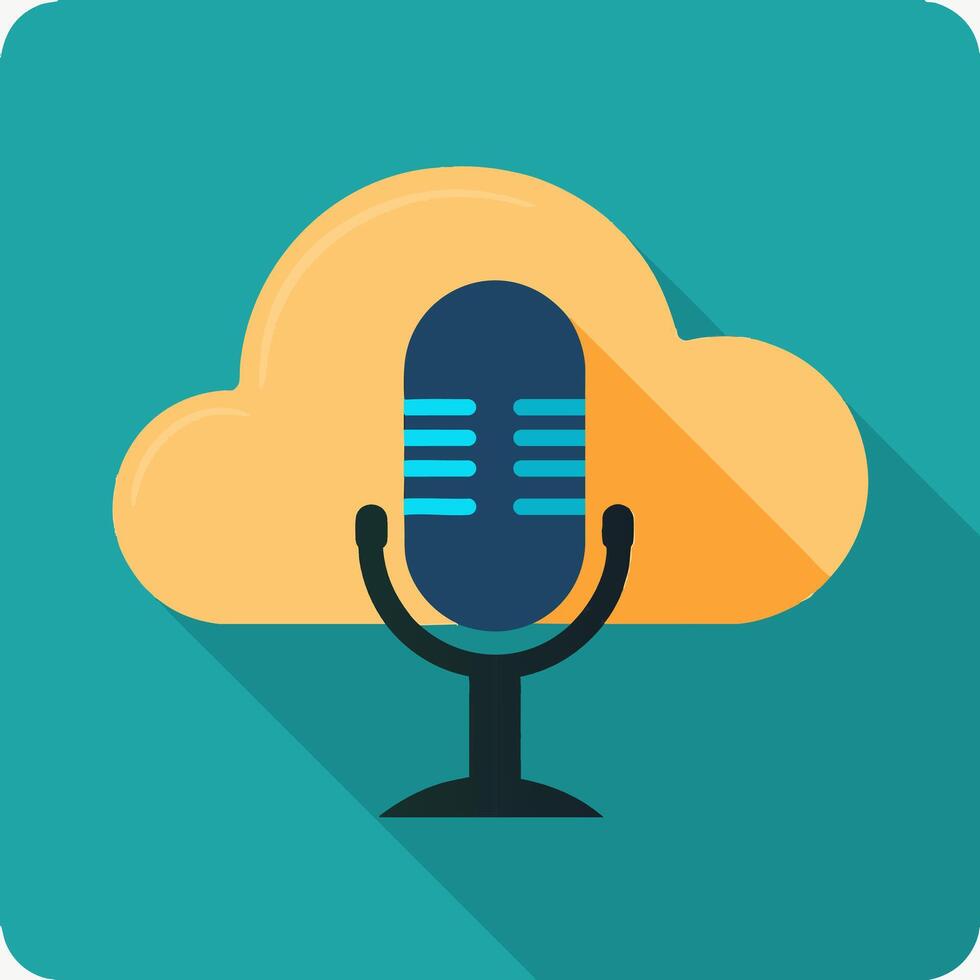 Cloud with Microphone vector