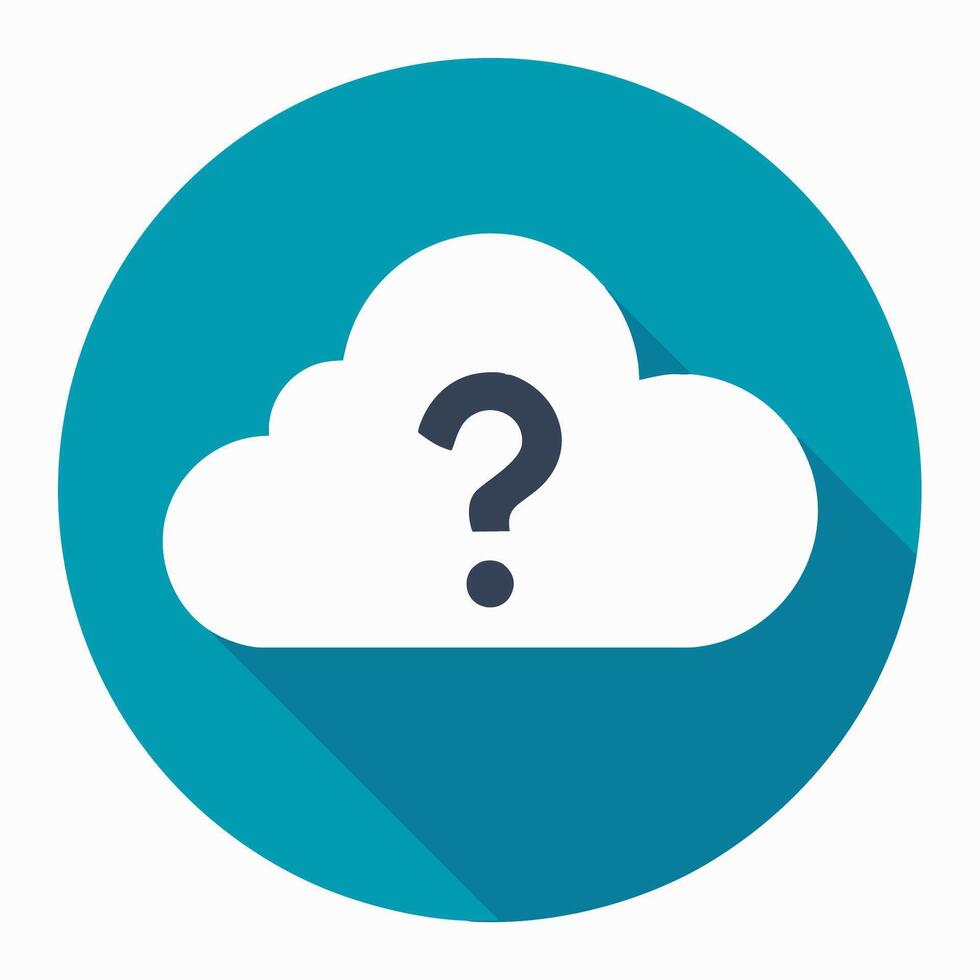 Cloud with Question Mark Cartoon vector