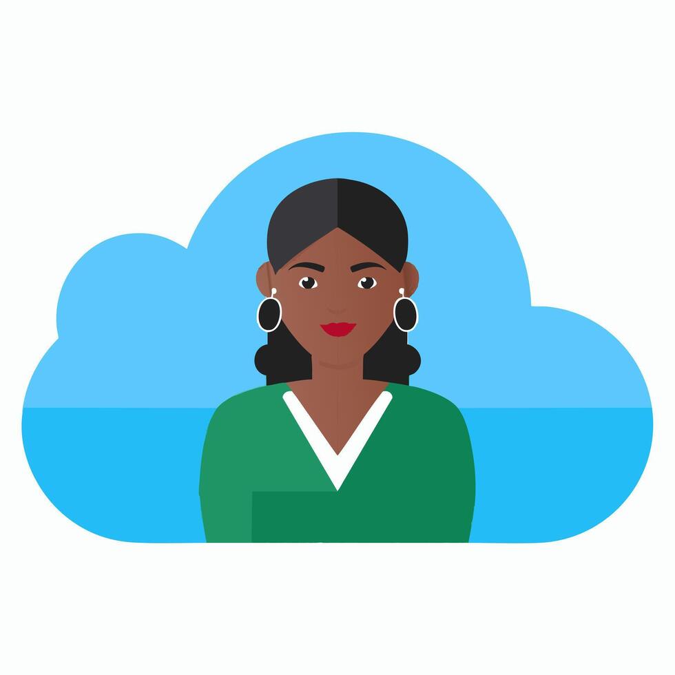 Cloud with User or Avatar vector