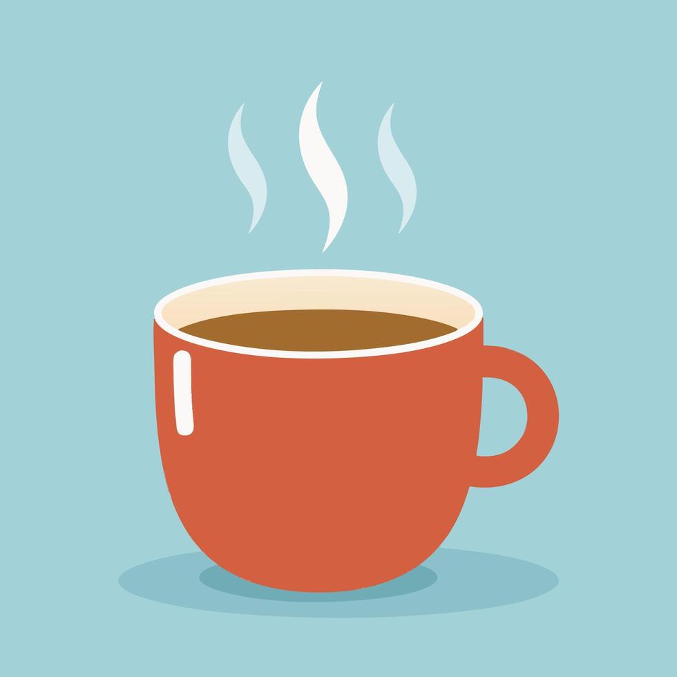 Cup with Steam Cartoon design vector