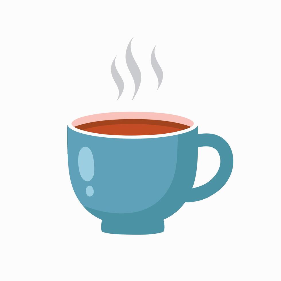 Cup with Steam Cartoon vector