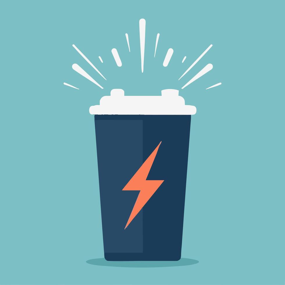 Energy Drink with Lightning vector