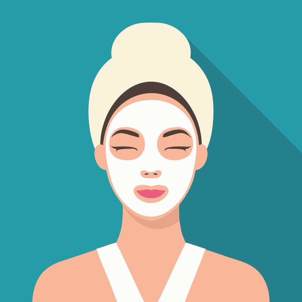 Face with Beauty Mask vector