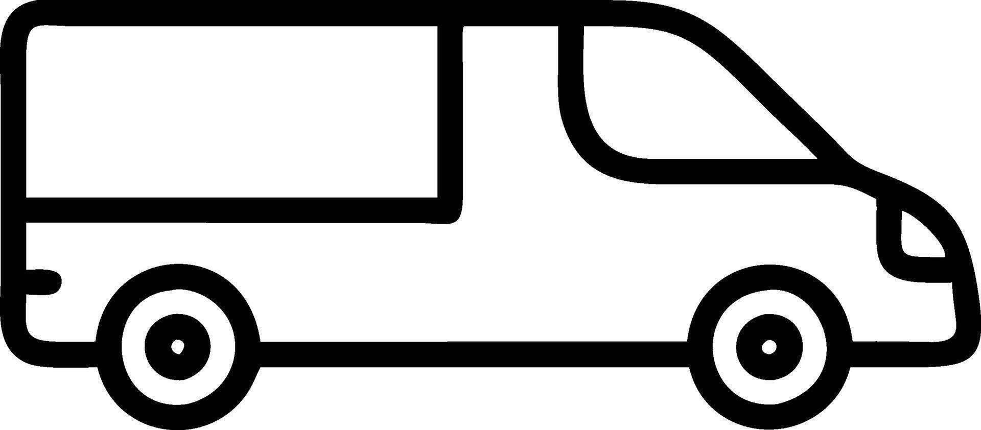 A Retro Van Icon vector