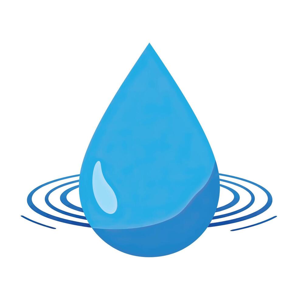 Water drop icon illustration vector