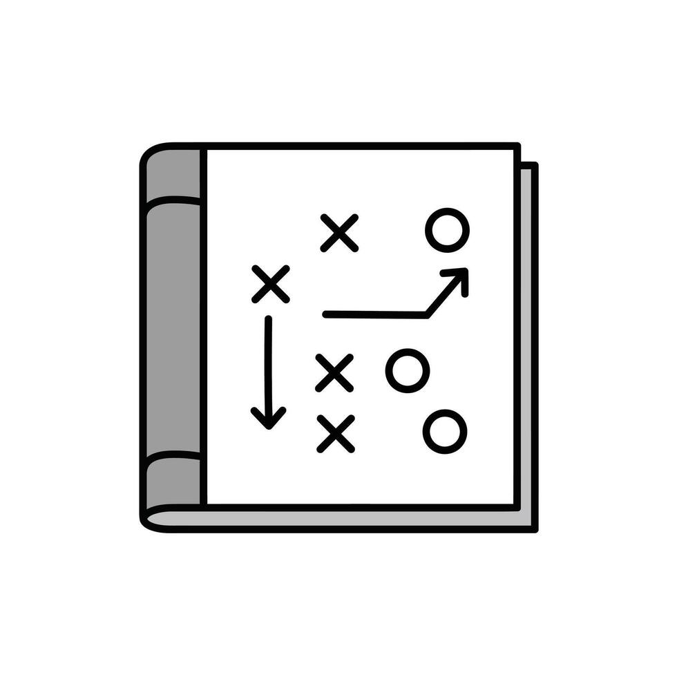 A black and white illustration of a football game vector