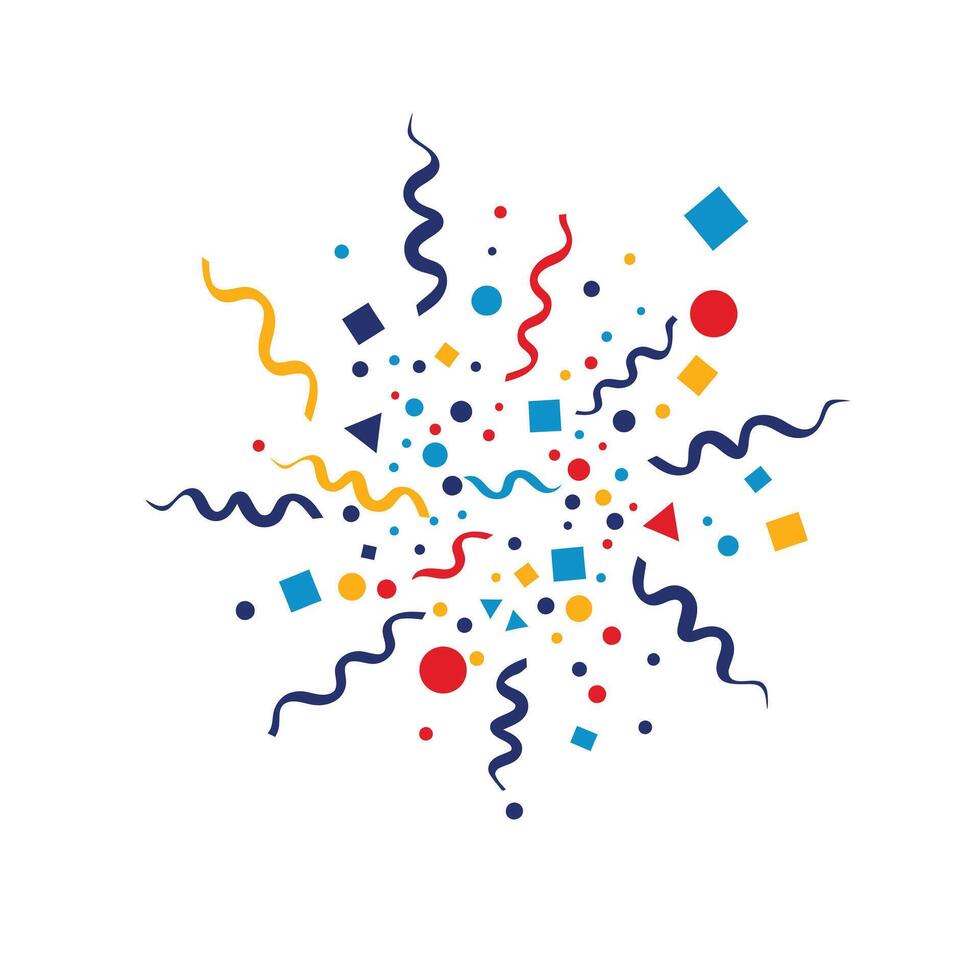 Colorful confetti on a white background vector