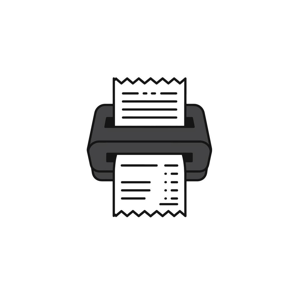 A receipt printer icon on a white background vector