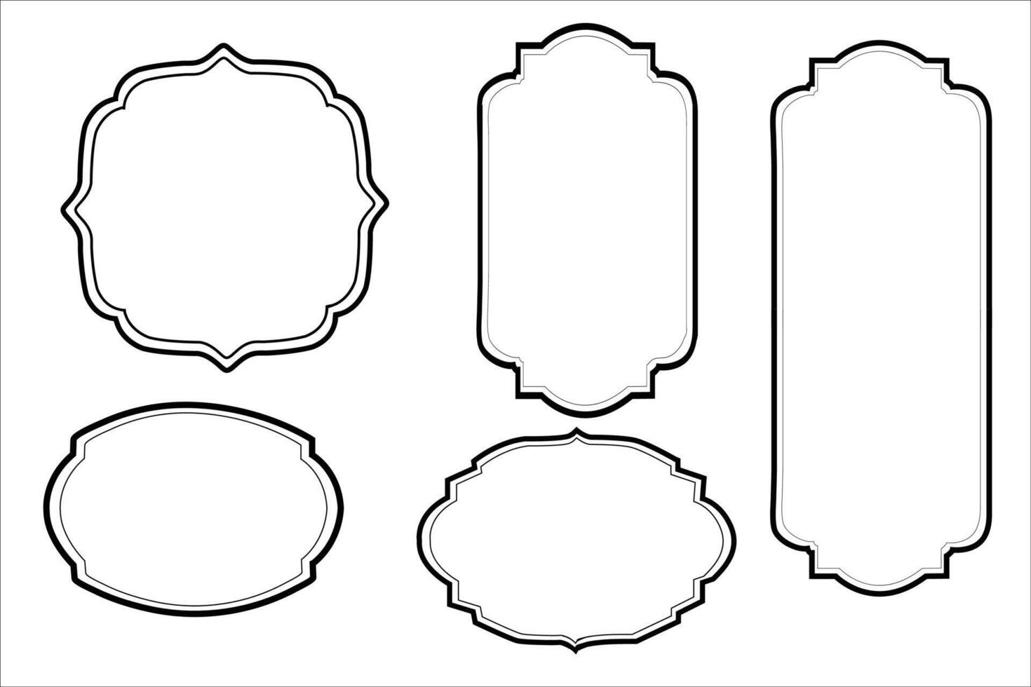 frame illustration set vector