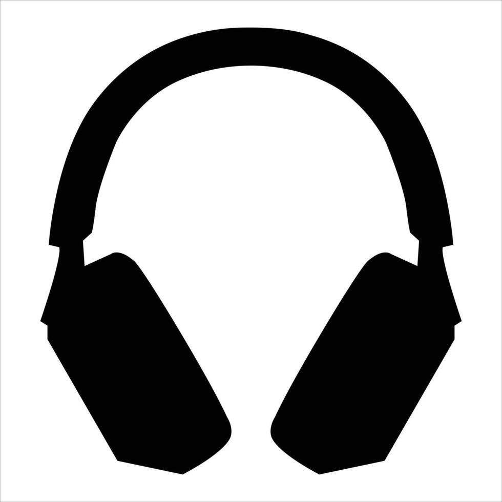 Headphone silhouette icon illustration vector