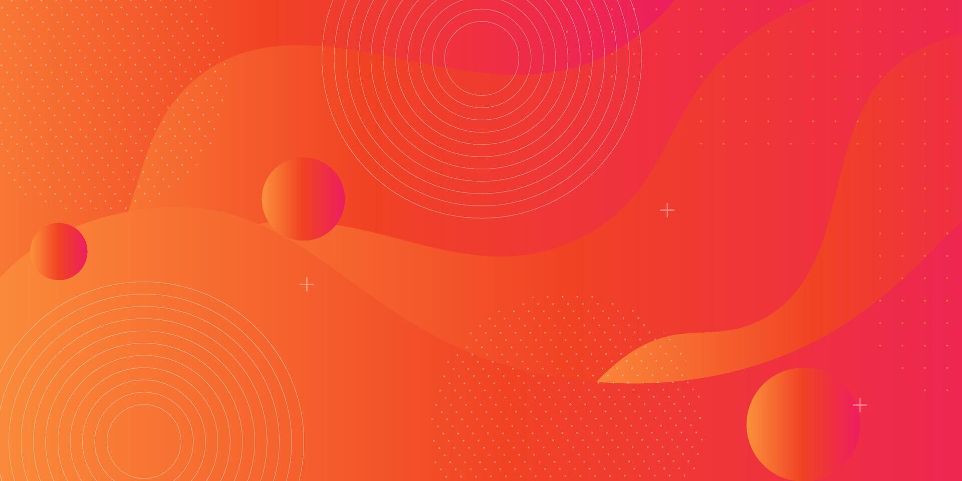 Abstract bright pink orange gradient background with simple wave pattern. Cool and smart design. vector