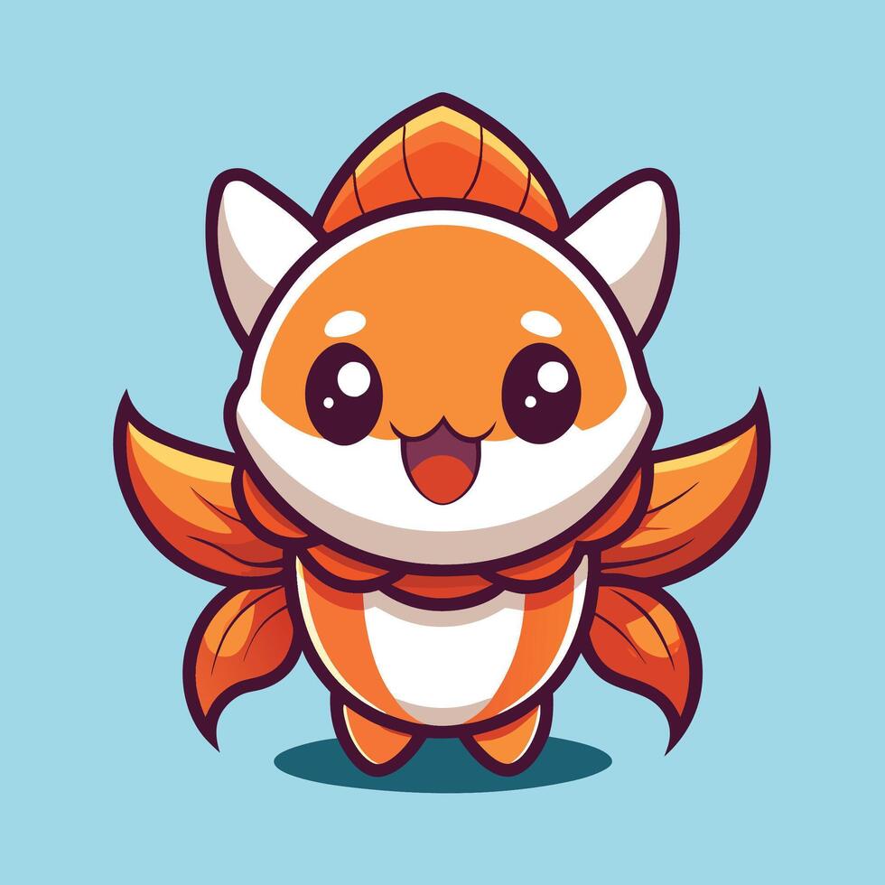 a cartoon character with orange and white fur vector