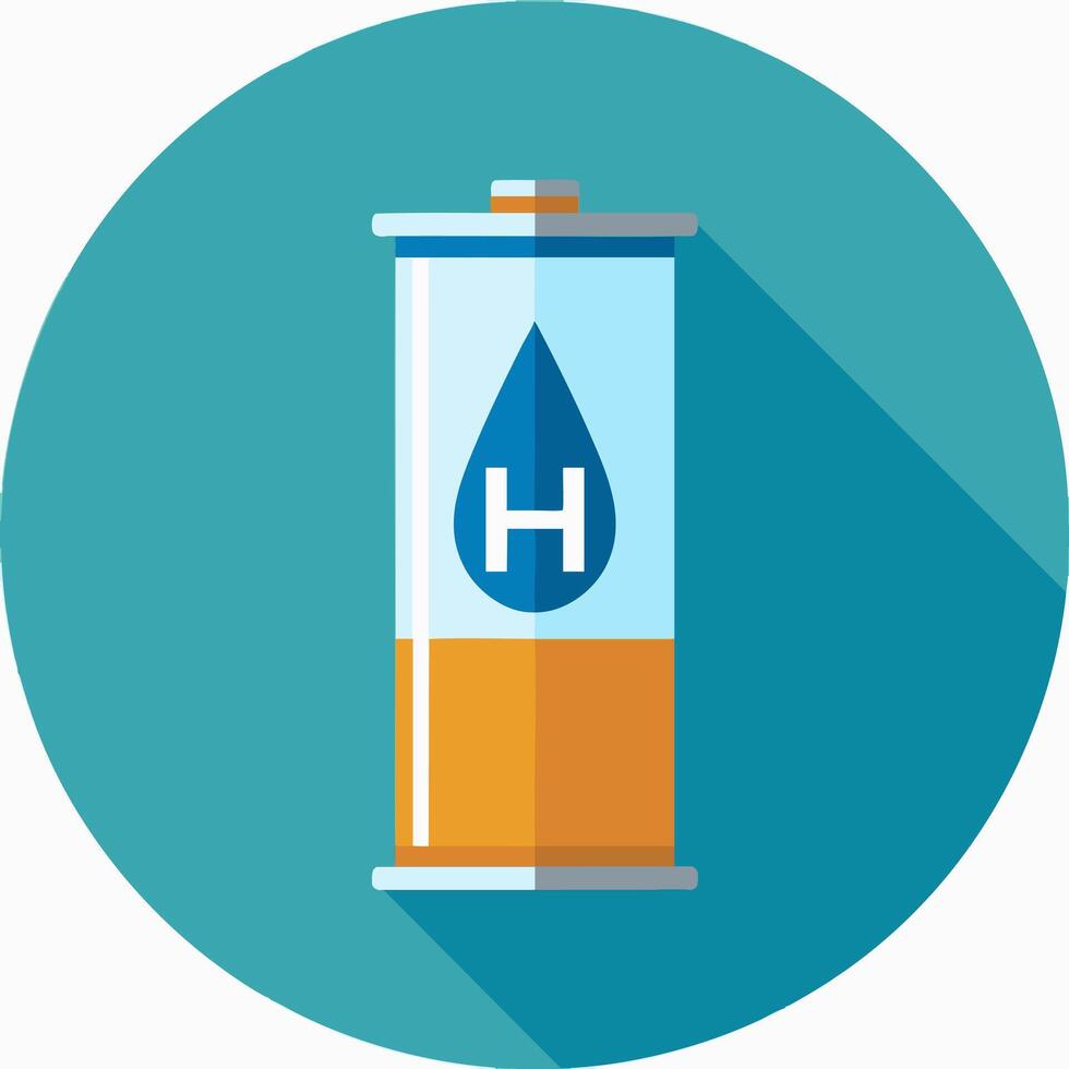 Hydrogen Batteries with Water Symbol vector