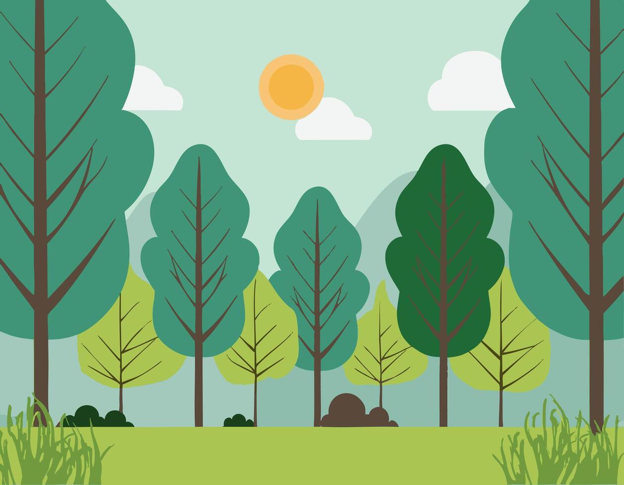 Forest Illustration design vector