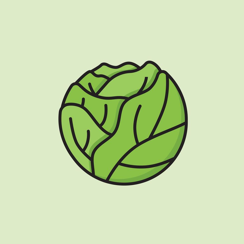 Cabbage Icon Illustration vector
