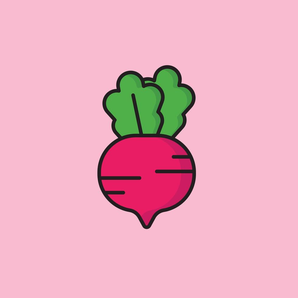 Radish Icon Illustration vector