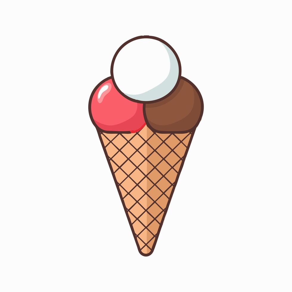 Ice Cream with Cone vector