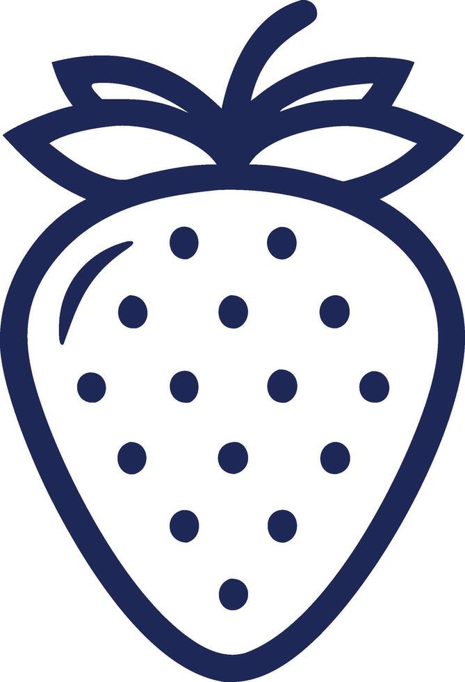 Minimalistic Strawberry Icon vector