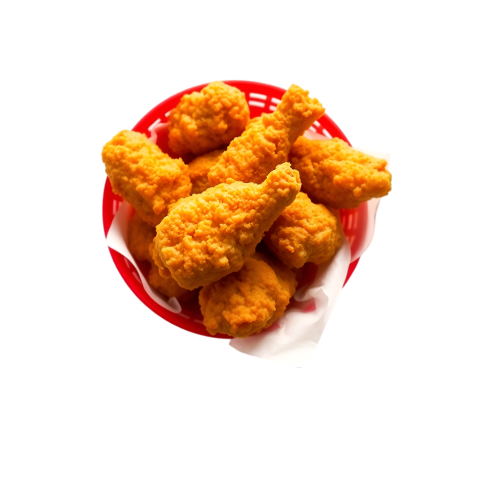 top view Irresistible Chicken Bites, Quick Snack Option, Savory Delight png