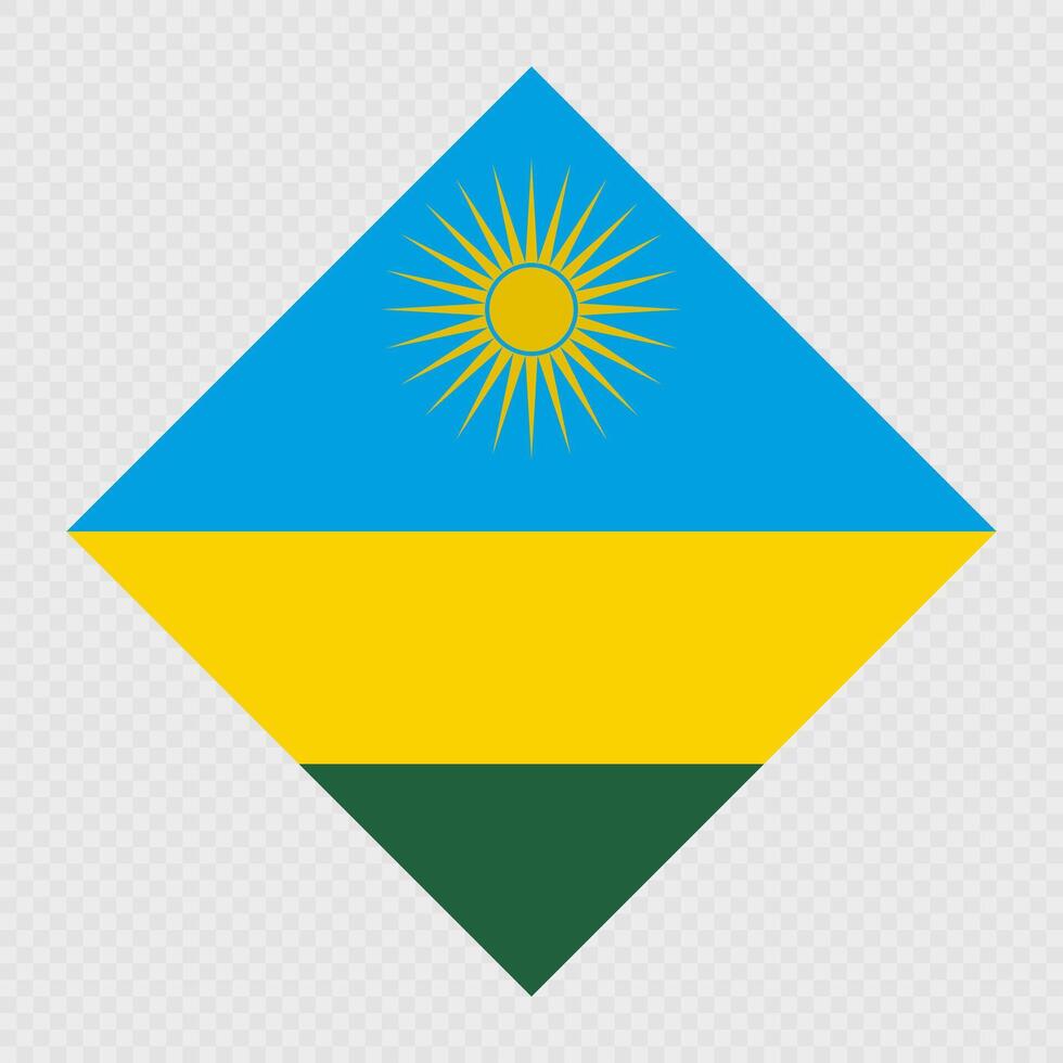 Rwanda rhombus flag. illustration. vector