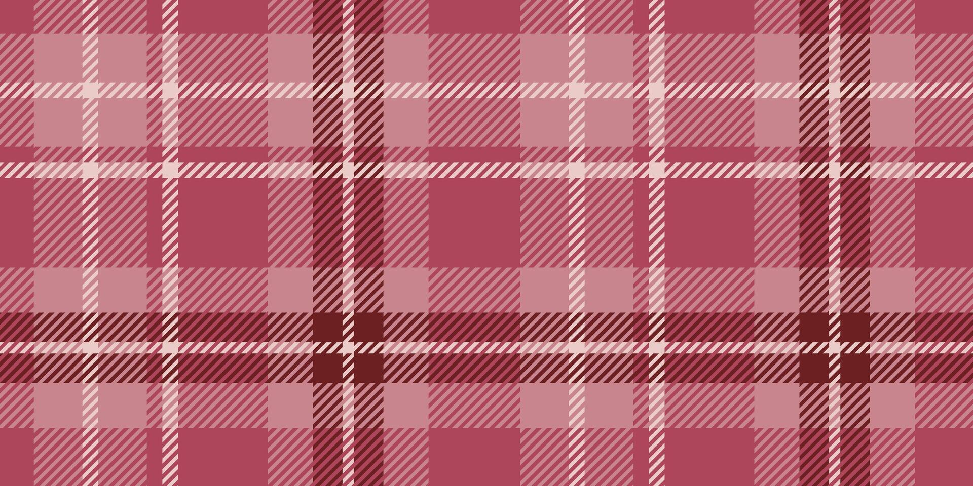 Warm red and pink tartan plaid pattern with a classic checkered design vector