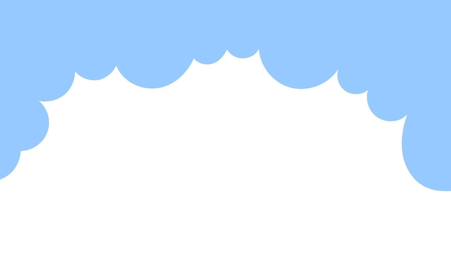 Minimalistic blue cloud design on a white background, perfect for creative projects, presentations, or children's materials vector