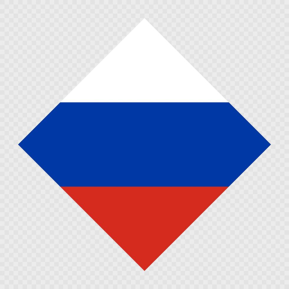 Russia rhombus flag. illustration. vector
