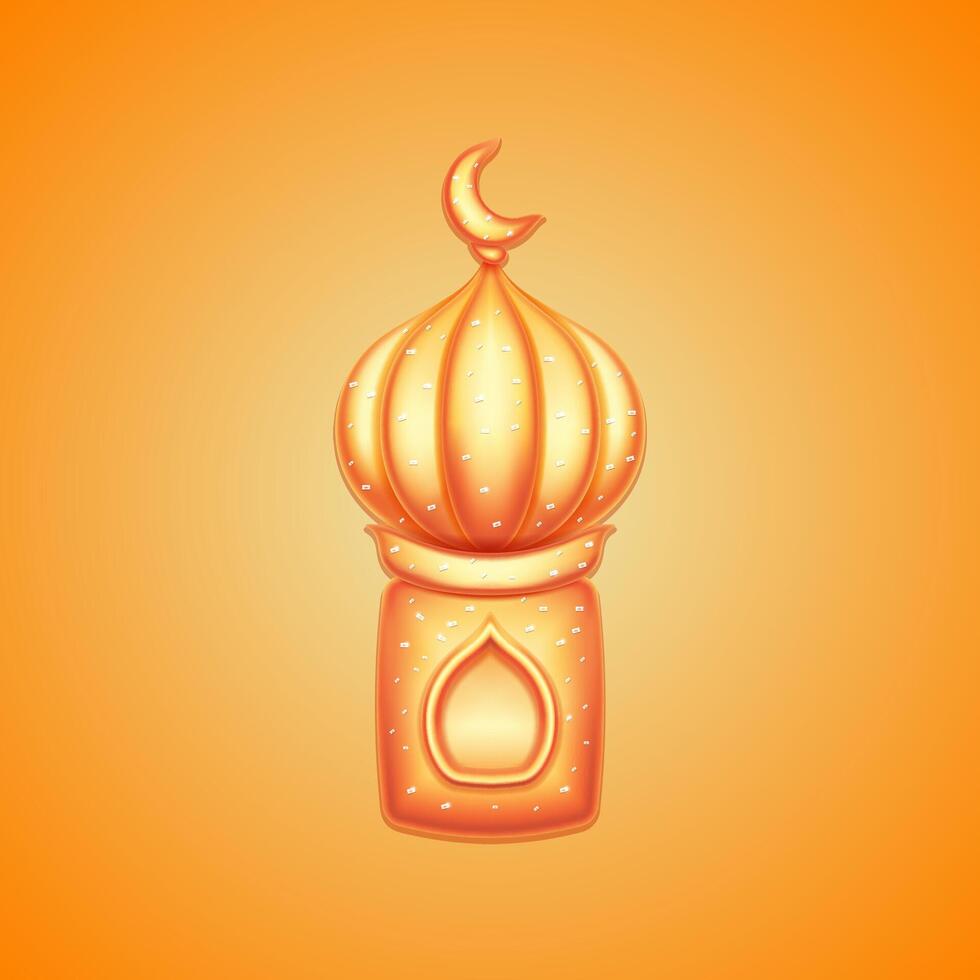 Islamic mosque dome shaped cookies with a sprinkle of sugar vector