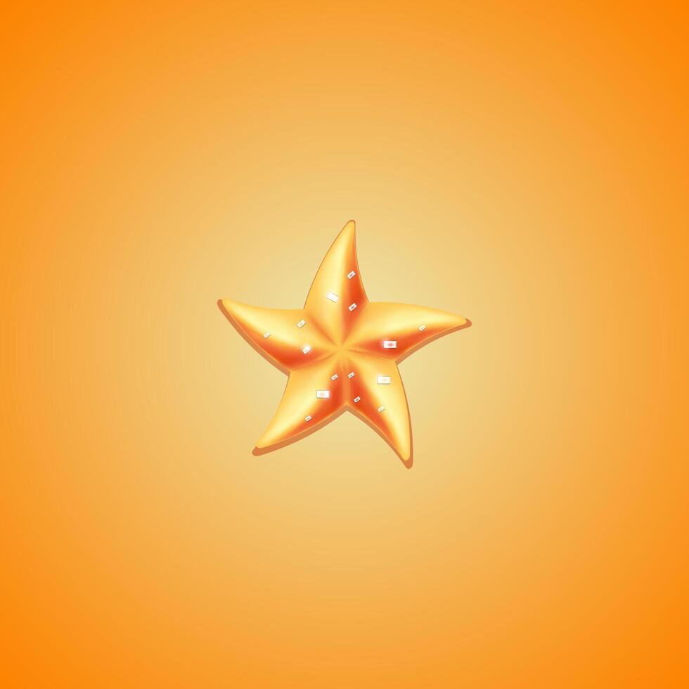 star shaped cookie butter with added sugar sprinkles vector