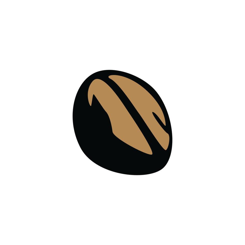 A coffee bean icon on a white background vector
