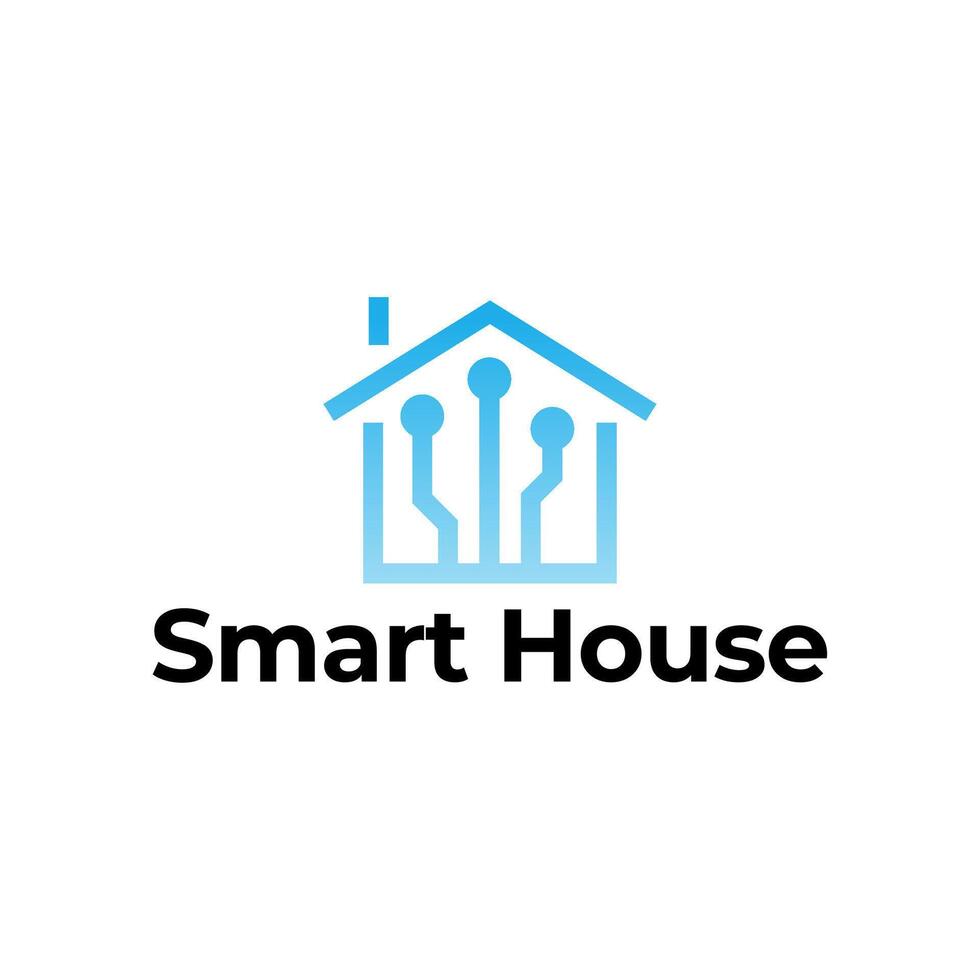 Smart house logo design vector