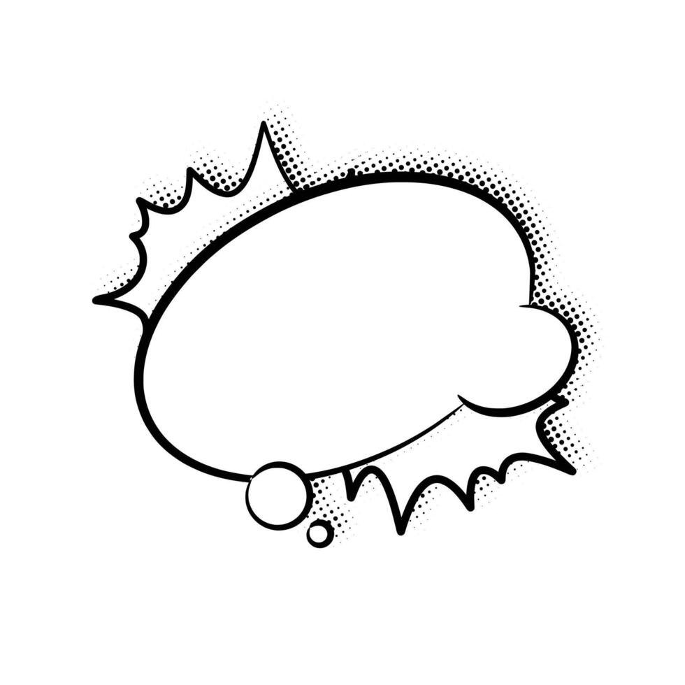 Clean Layered Dialogue Bubble with Halftone Shadow Graphic vector