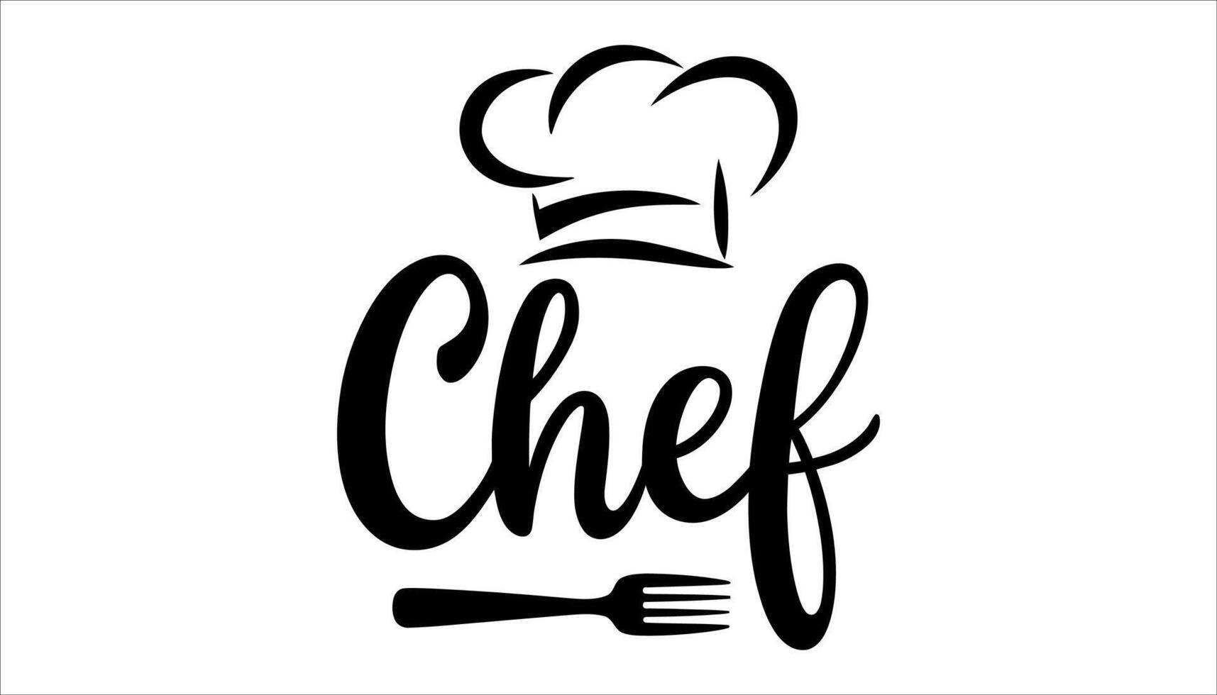 Chef Logo with Fork and Hat - Culinary and Restaurant Icon vector