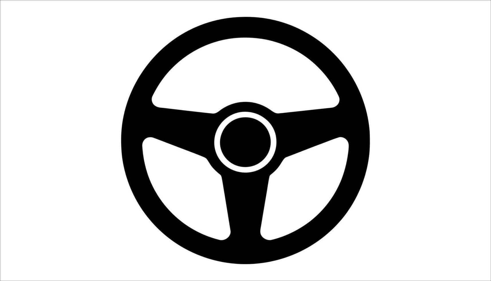 Steering Wheel Icon - Car Control and Driving Symbol vector