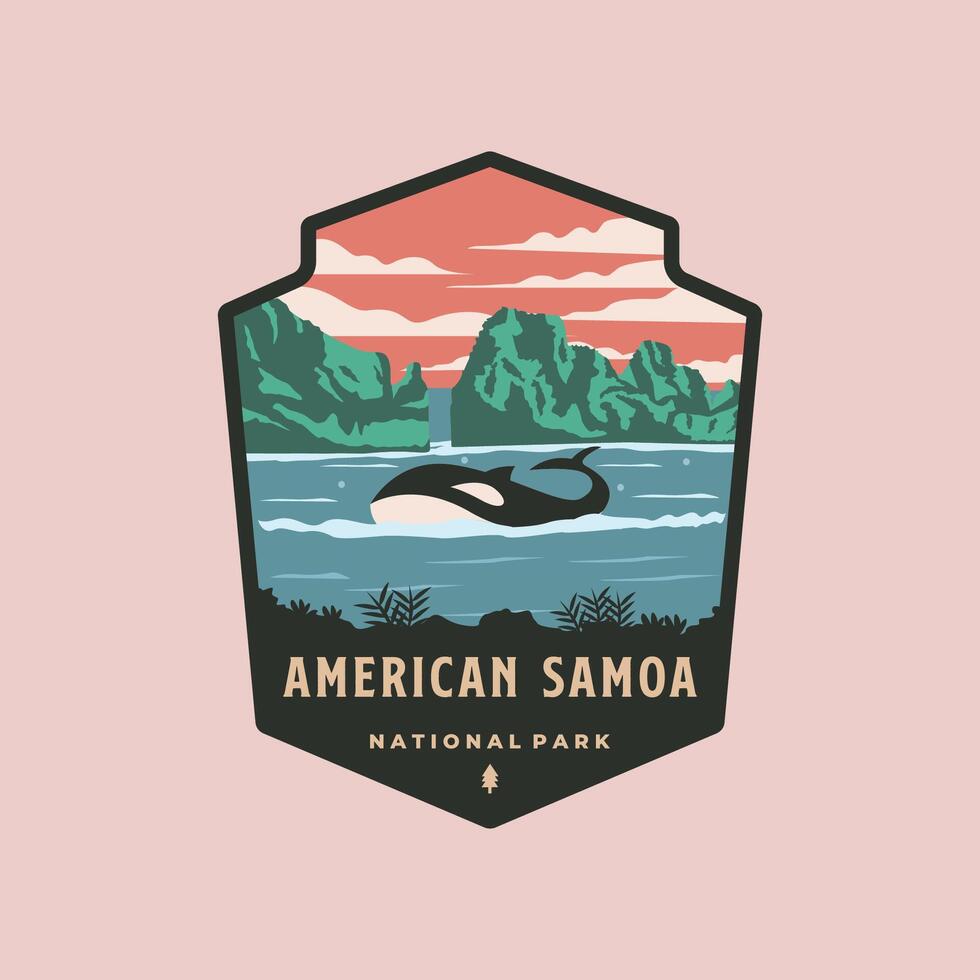 american samoa national park logo symbol illustration design vector