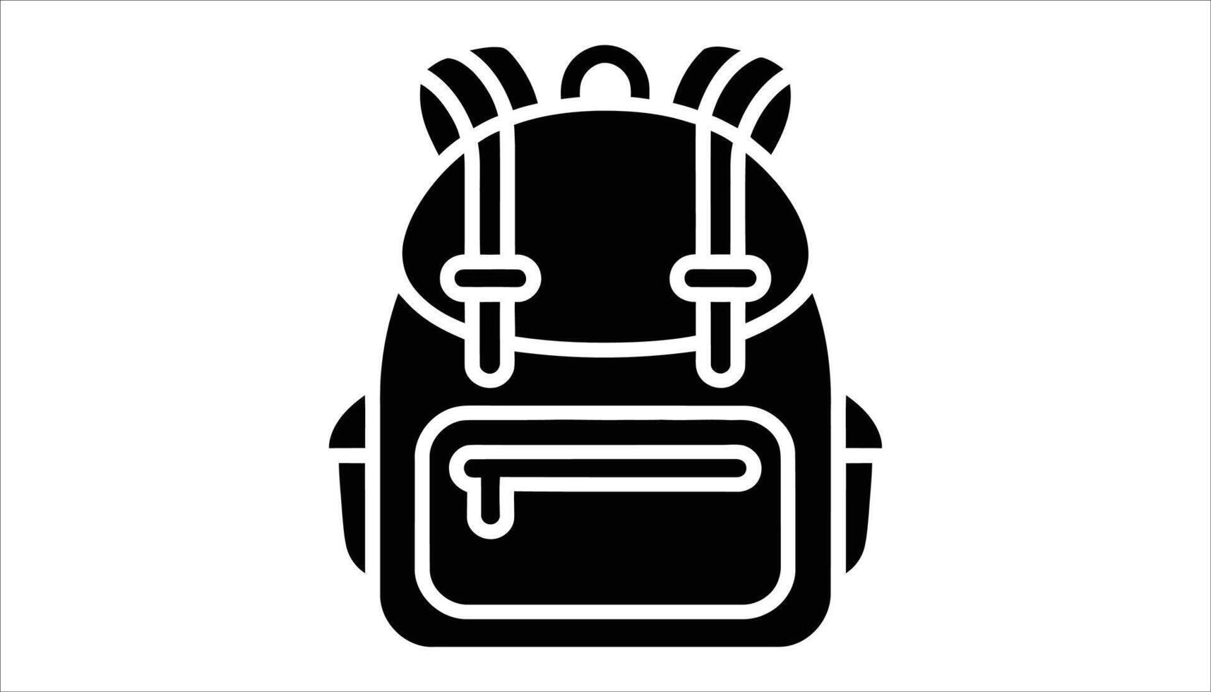 Backpack Icon Minimalist Line Art Design vector